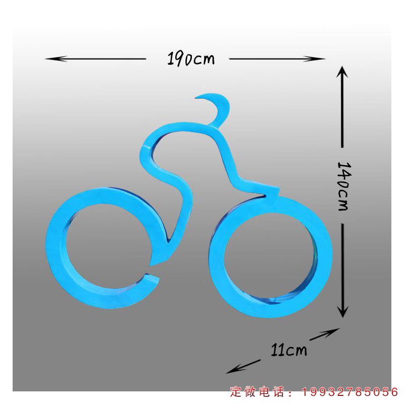 不锈钢骑车雕塑  (23)