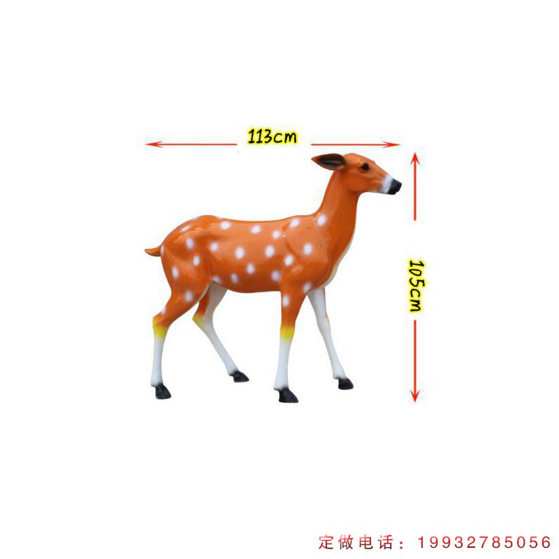 玻璃钢梅花鹿雕塑  (168)